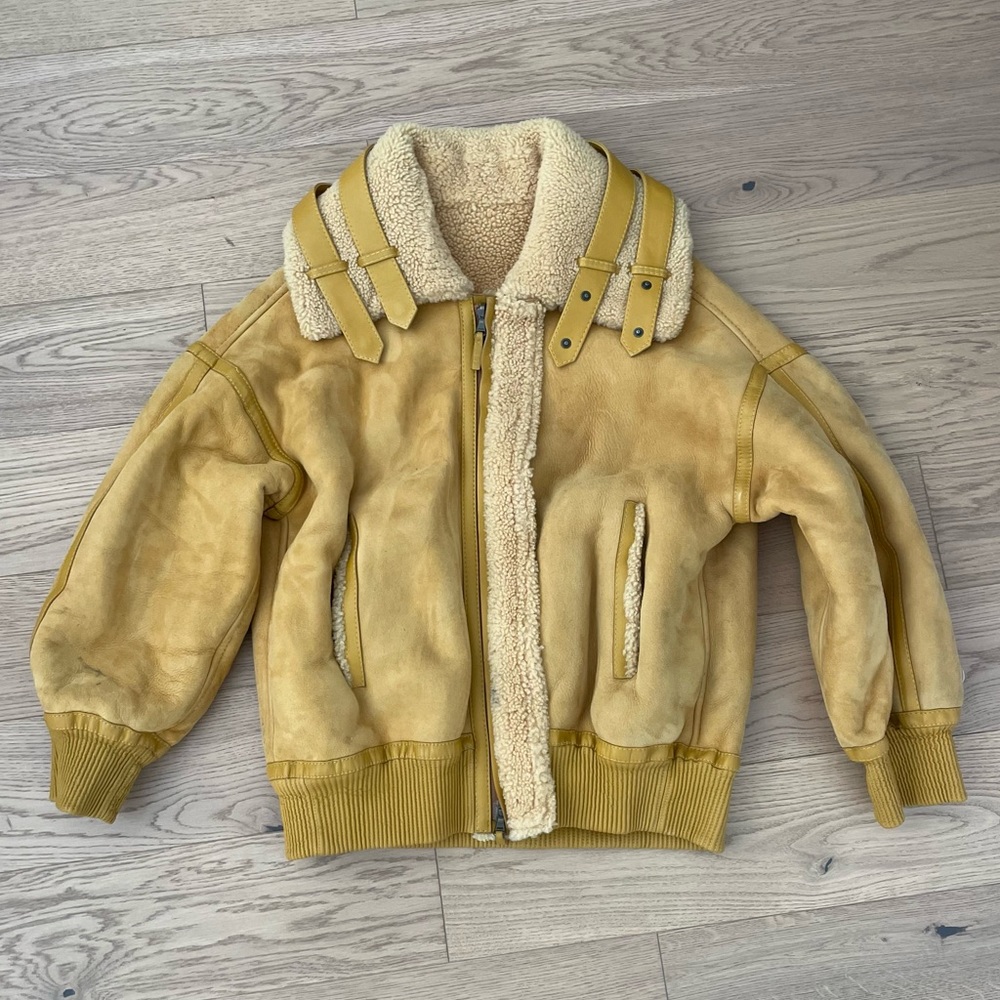 Arj The Pluto Reversible Shearling Jacket In Saff… - image 1